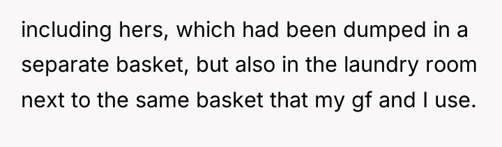 including hers, which had been dumped in a separate basket,...