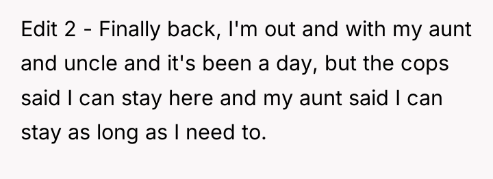 Edit 2 - Finally back, I'm out and with my...