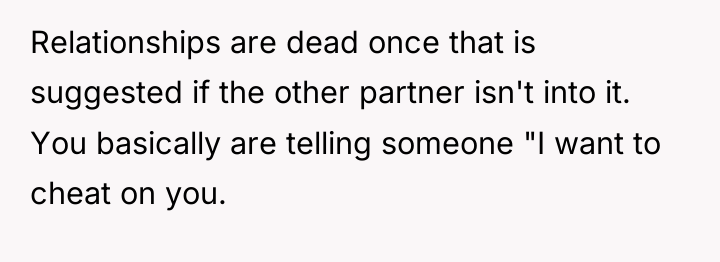 Relationships are dead once that is suggested if the other...