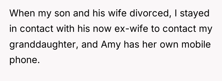 When my son and his wife divorced, I stayed in...