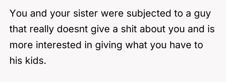 You and your sister were subjected to a guy that...