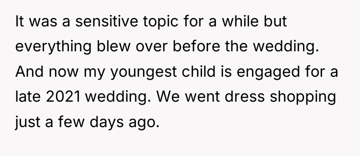 It was a sensitive topic for a while but everything...