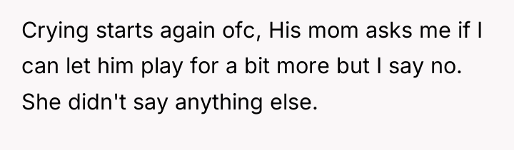 Crying starts again ofc, His mom asks me if I...