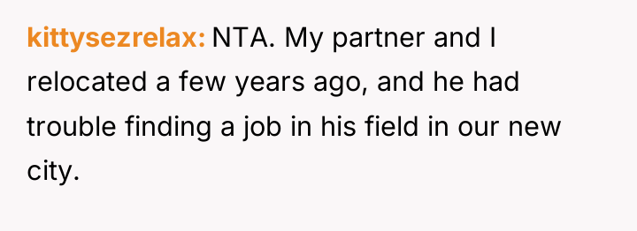 kittysezrelax NTA. My partner and I relocated a few years...