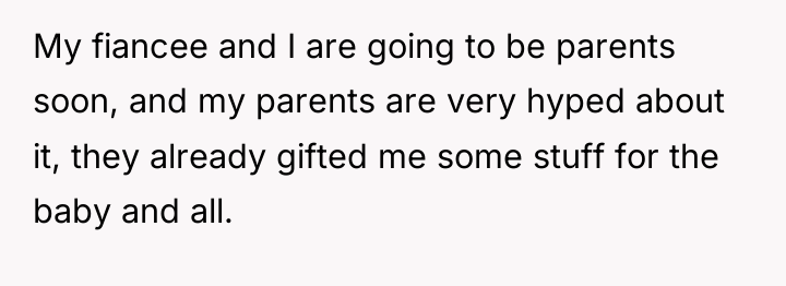 My fiancee and I are going to be parents soon,...