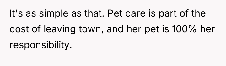 It's as simple as that. Pet care is part of...