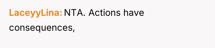 LaceyyLina NTA. Actions have consequences,