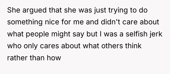 She argued that she was just trying to do something...