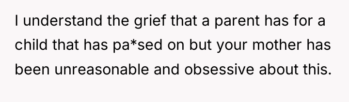 I understand the grief that a parent has for a...