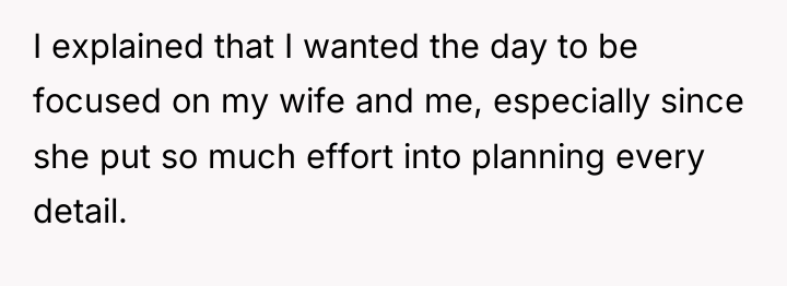 I explained that I wanted the day to be focused...