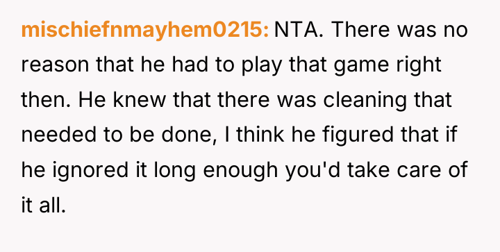 mischiefnmayhem0215 NTA. There was no reason that he had to...