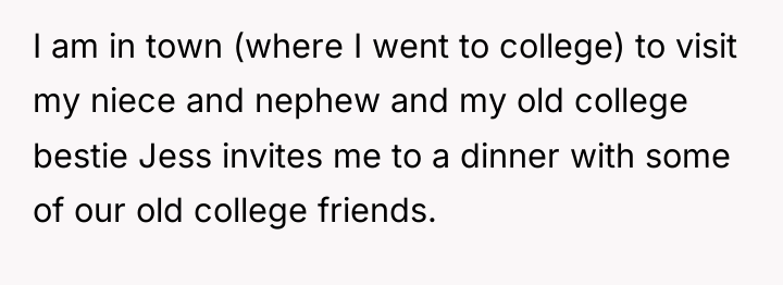 I am in town (where I went to college) to...