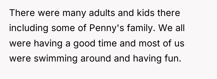 There were many adults and kids there including some of...