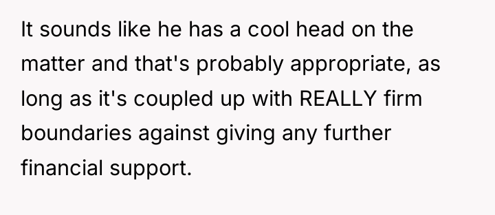 It sounds like he has a cool head on the...