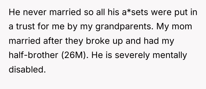 He never married so all his a*sets were put in...