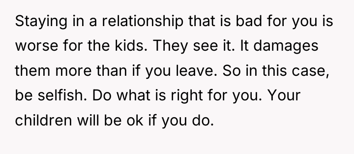 Staying in a relationship that is bad for you is...