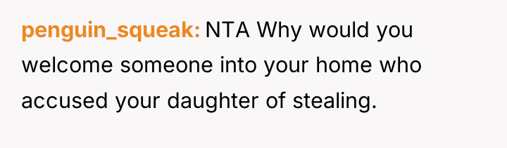 penguin_squeak NTA Why would you welcome someone into your home...