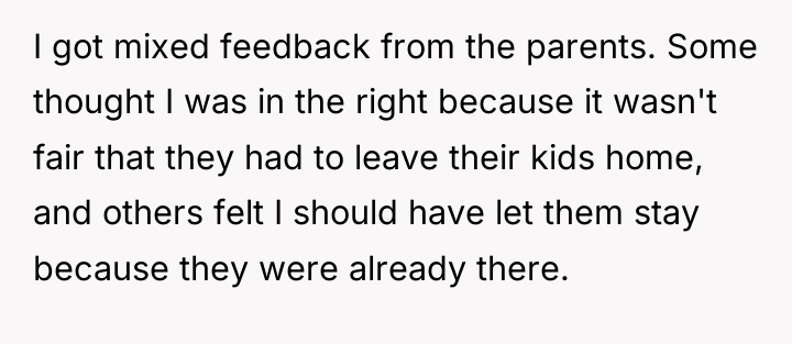 I got mixed feedback from the parents. Some thought I...