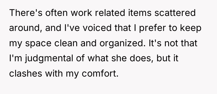 There's often work related items scattered around, and I've voiced...