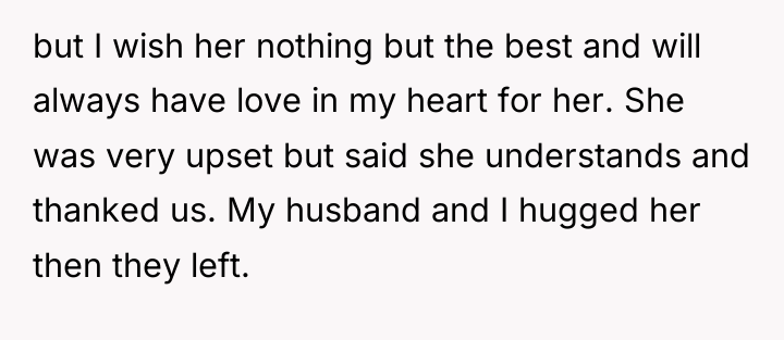 but I wish her nothing but the best and will...