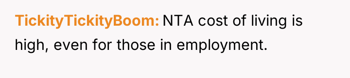 TickityTickityBoom NTA cost of living is high, even for those...