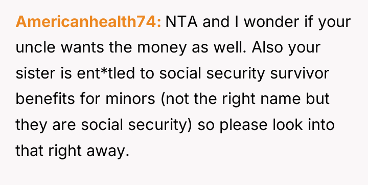 Americanhealth74 NTA and I wonder if your uncle wants the...