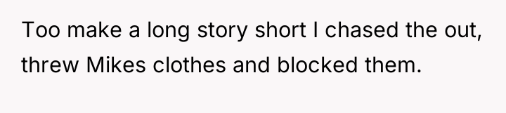 Too make a long story short I chased the out,...