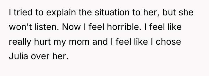 I tried to explain the situation to her, but she...