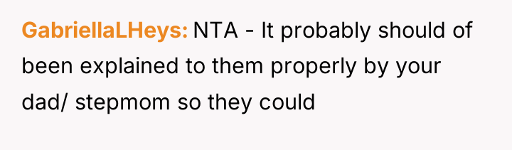 GabriellaLHeys NTA - It probably should of been explained to...