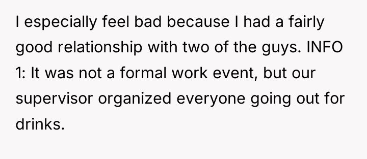 I especially feel bad because I had a fairly good...