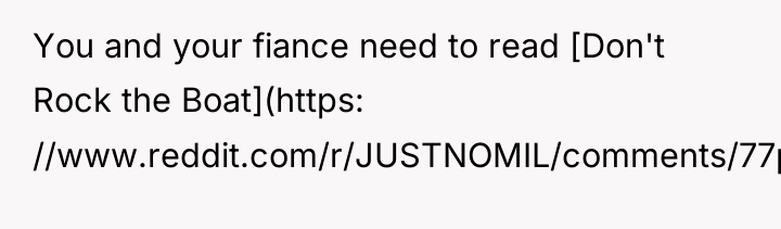 You and your fiance need to read [Don't Rock the...