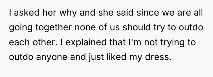 I asked her why and she said since we are...