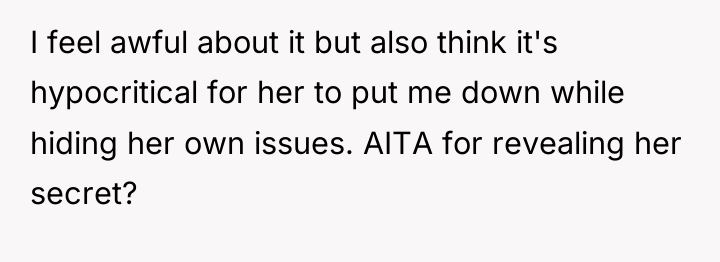 I feel awful about it but also think it's hypocritical...