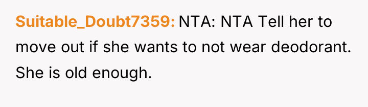 Suitable_Doubt7359 NTA: NTA Tell her to move out if she...