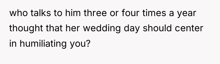 who talks to him three or four times a year...