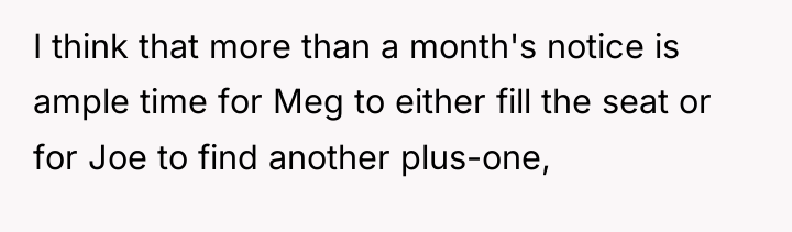 I think that more than a month's notice is ample...