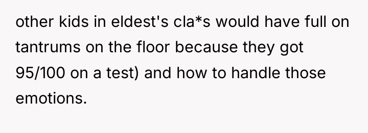 other kids in eldest's cla*s would have full on tantrums...