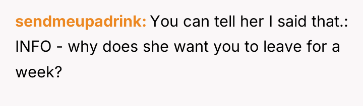 sendmeupadrink You can tell her I said that.: INFO -...