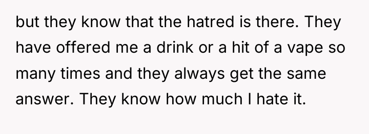 but they know that the hatred is there. They have...