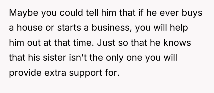 Maybe you could tell him that if he ever buys...