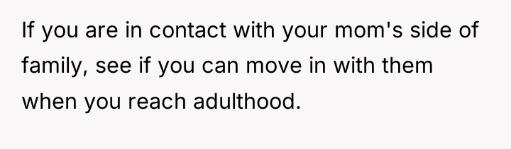 If you are in contact with your mom's side of...