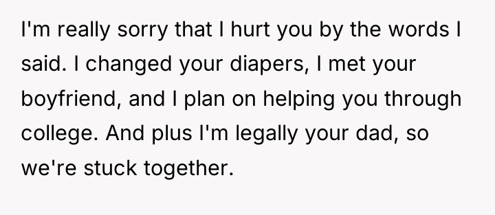 I'm really sorry that I hurt you by the words...