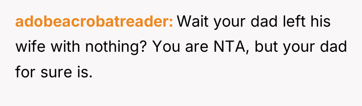 adobeacrobatreader Wait your dad left his wife with nothing? You...