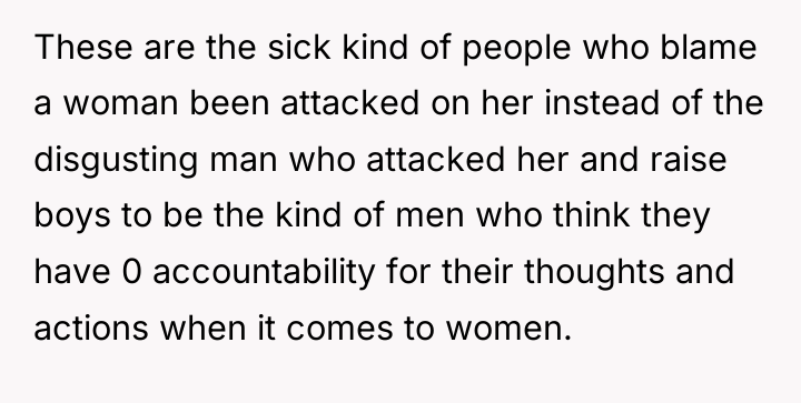 These are the sick kind of people who blame a...