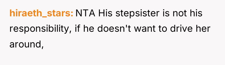 hiraeth_stars NTA His stepsister is not his responsibility, if he...