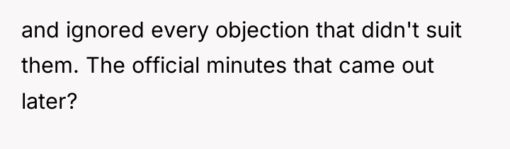and ignored every objection that didn't suit them. The official...