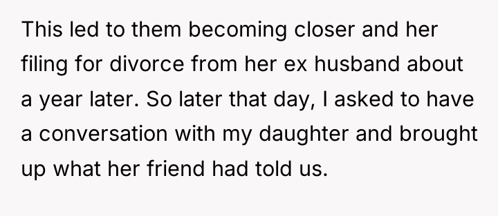 This led to them becoming closer and her filing for...