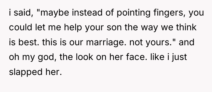 i said, "maybe instead of pointing fingers, you could let...