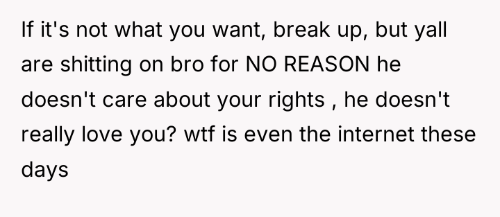If it's not what you want, break up, but yall...