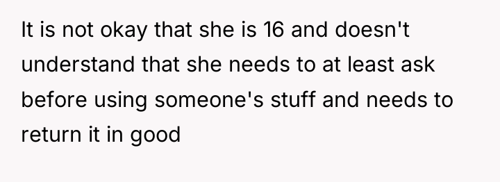 It is not okay that she is 16 and doesn't...